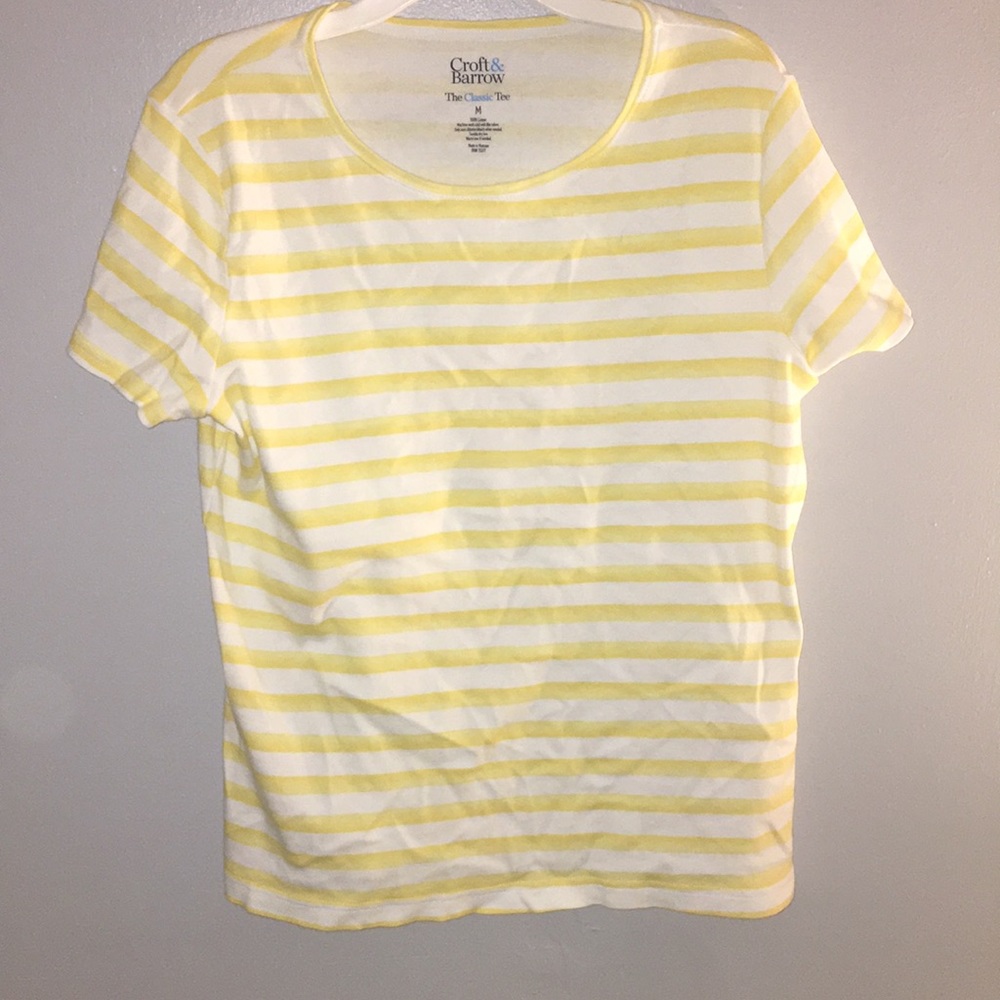 Yellow & White Striped Tee